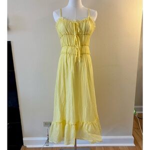 Yellow Milkmaid Maxi Sun Dress